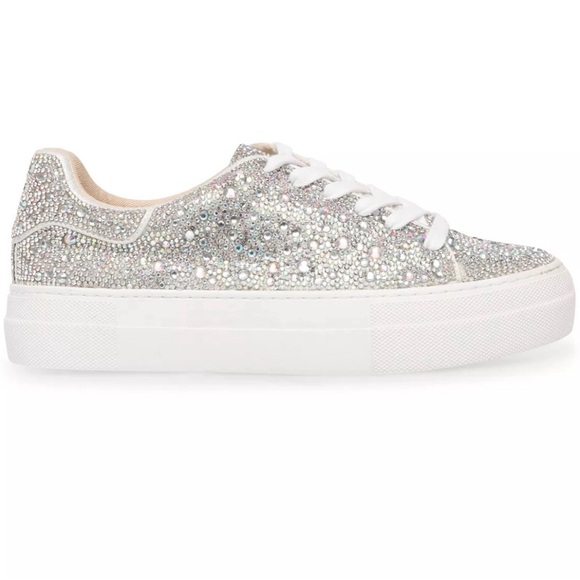 Betsey Johnson Shoes - Betsey Johnson Rhinestone Sneakers Like New!